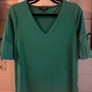 Banana Republic Green Ruffled Bell Sleeve Blouse